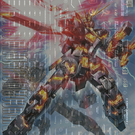 EVO Studio - MG Unicorn Gundam Unit-02 Banshee Waterslide Decals [Chrome Gold] - ShokuninGunpla