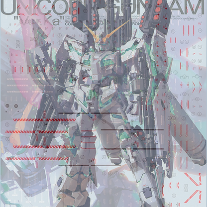 EVO Studio - MG Full Armor Unicorn Gundam Waterslide Decals [Fluorescent] - ShokuninGunpla