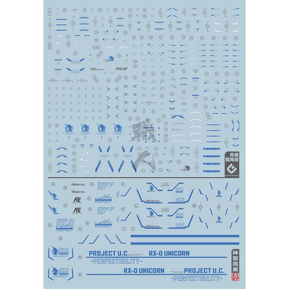 EVO Studio - RG Unicorn Perfectibility Waterslide Decals [Ultra HD] - ShokuninGunpla