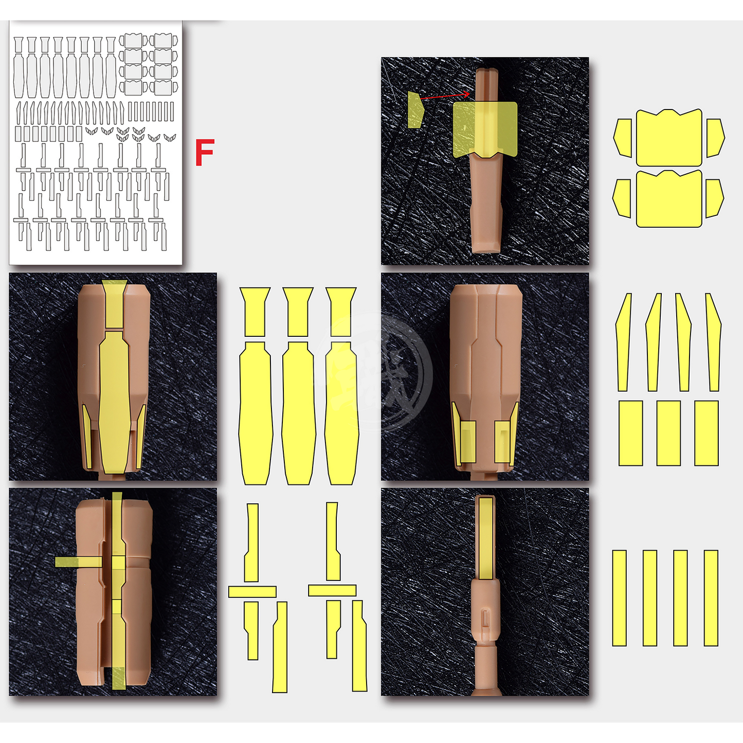 Pre-Cut Masking Tape for AOK Hi-Nu Resin Conversion Kit - ShokuninGunpla