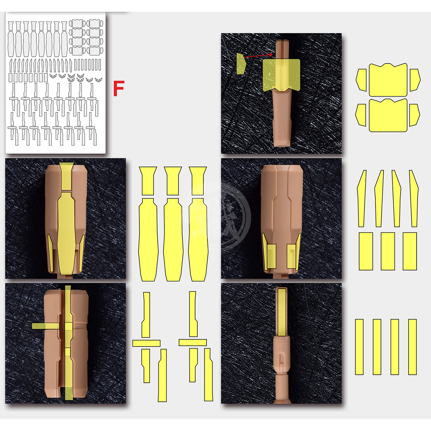 Pre-Cut Masking Tape for AOK Hi-Nu Resin Conversion Kit - ShokuninGunpla