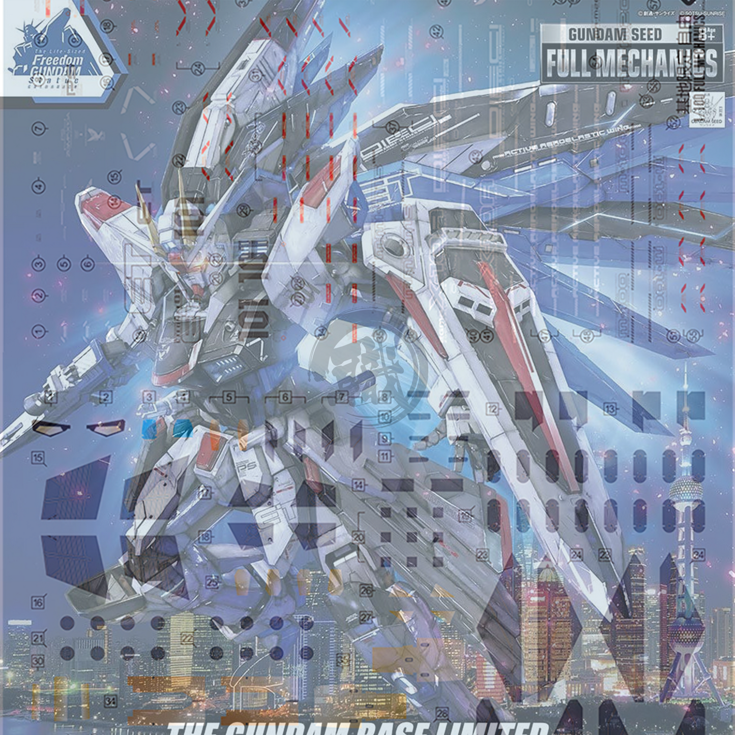 EVO Studio - Full Mechanics Freedom Gundam Waterslide Decals [Fluorescent] - ShokuninGunpla