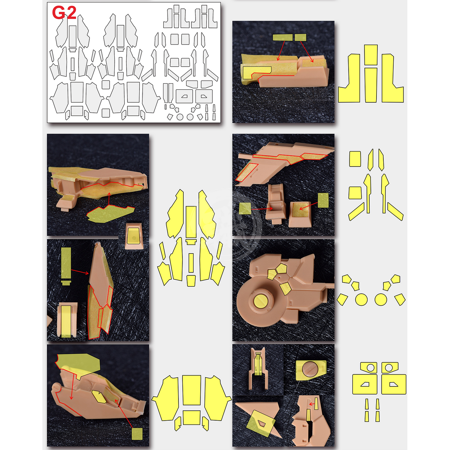 Pre-Cut Masking Tape for AOK Hi-Nu Resin Conversion Kit - ShokuninGunpla