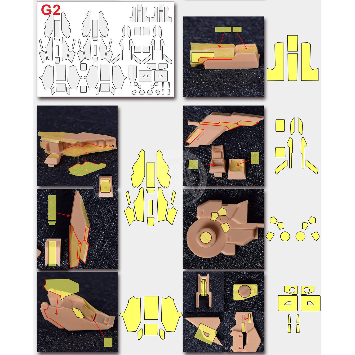 Pre-Cut Masking Tape for AOK Hi-Nu Resin Conversion Kit - ShokuninGunpla