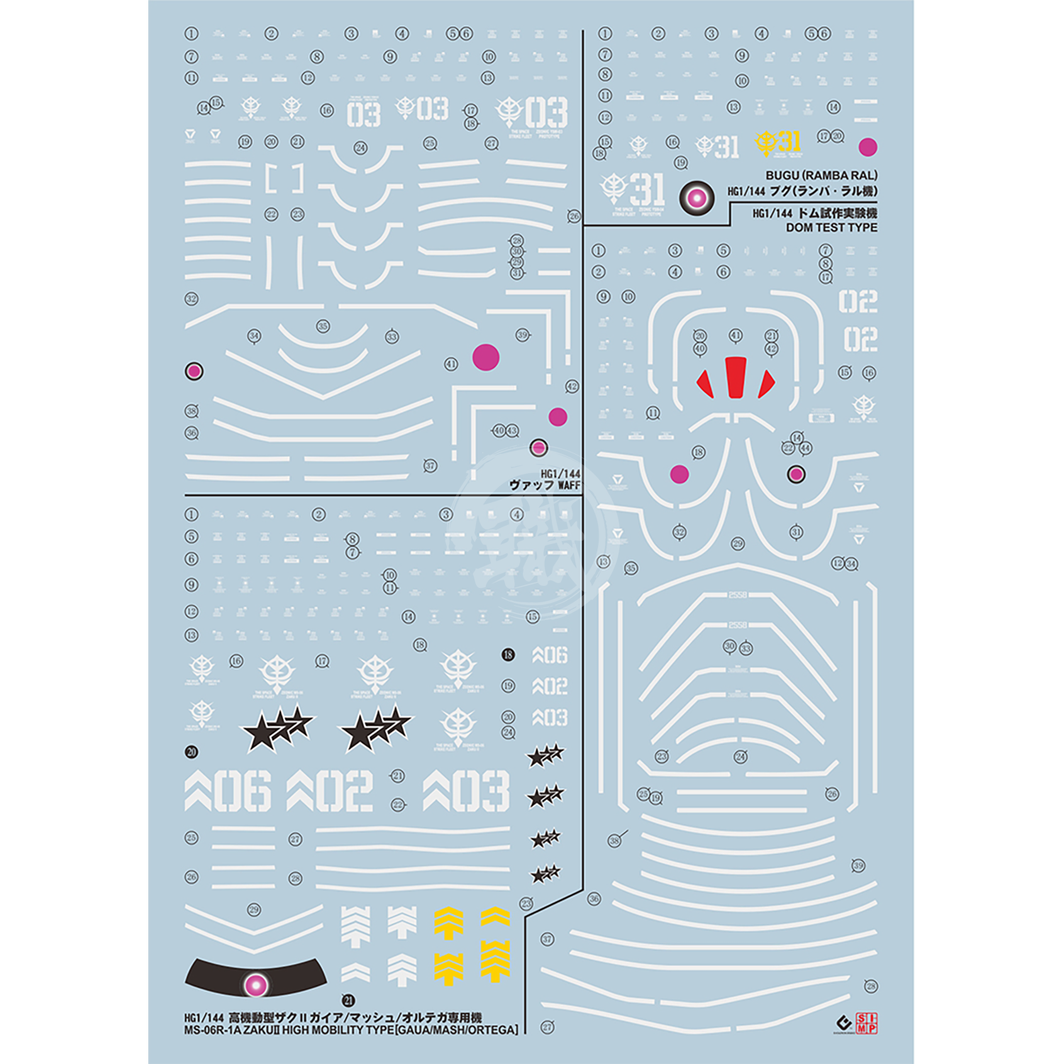 HG "Gundam The Origin" Decals [Multiuse] - Set 2 - ShokuninGunpla