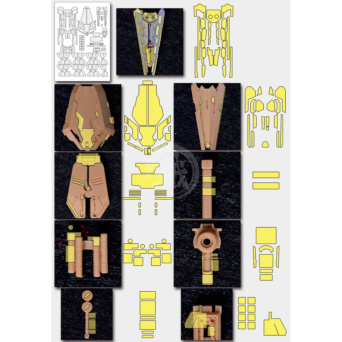 Pre-Cut Masking Tape for AOK Hi-Nu Resin Conversion Kit - ShokuninGunpla