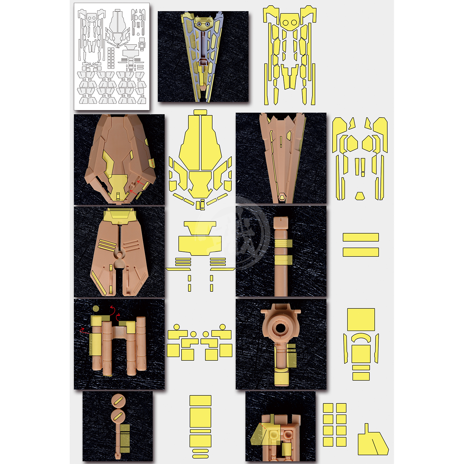 Pre-Cut Masking Tape for AOK Hi-Nu Resin Conversion Kit - ShokuninGunpla