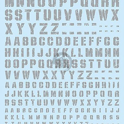 Chipping Decals Alphabet A1 [Grey] - ShokuninGunpla