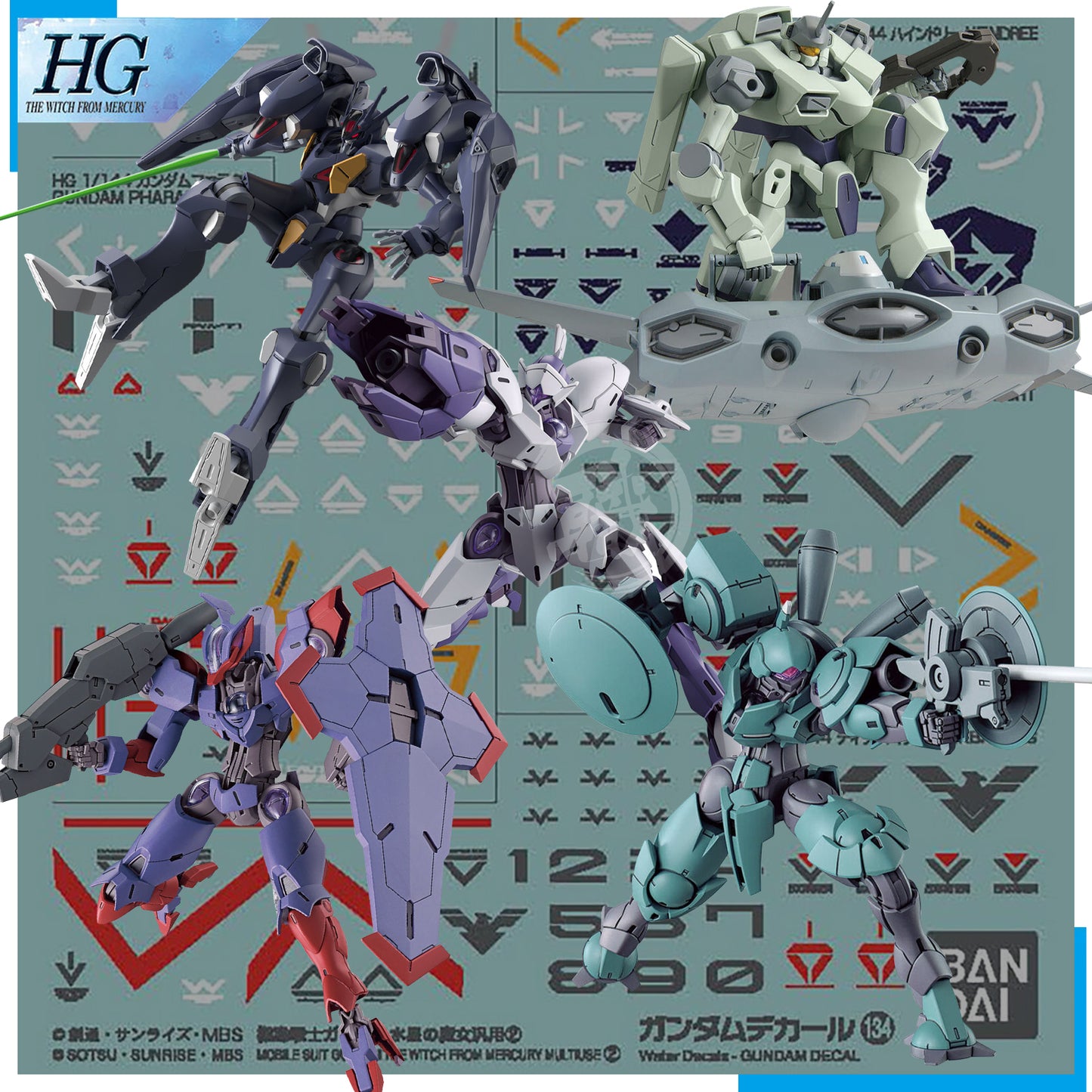 Bandai - Waterslide Decals [Mobile Suit Gundam The Witch From Mercury Multiuse 2] - ShokuninGunpla