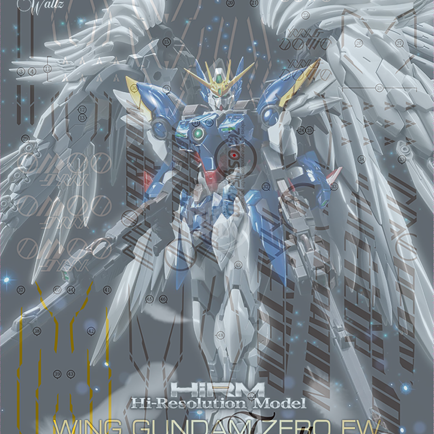EVO Studio - HIRM Wing Gundam Zero EW Waterslide Decals [Fluorescent] - ShokuninGunpla