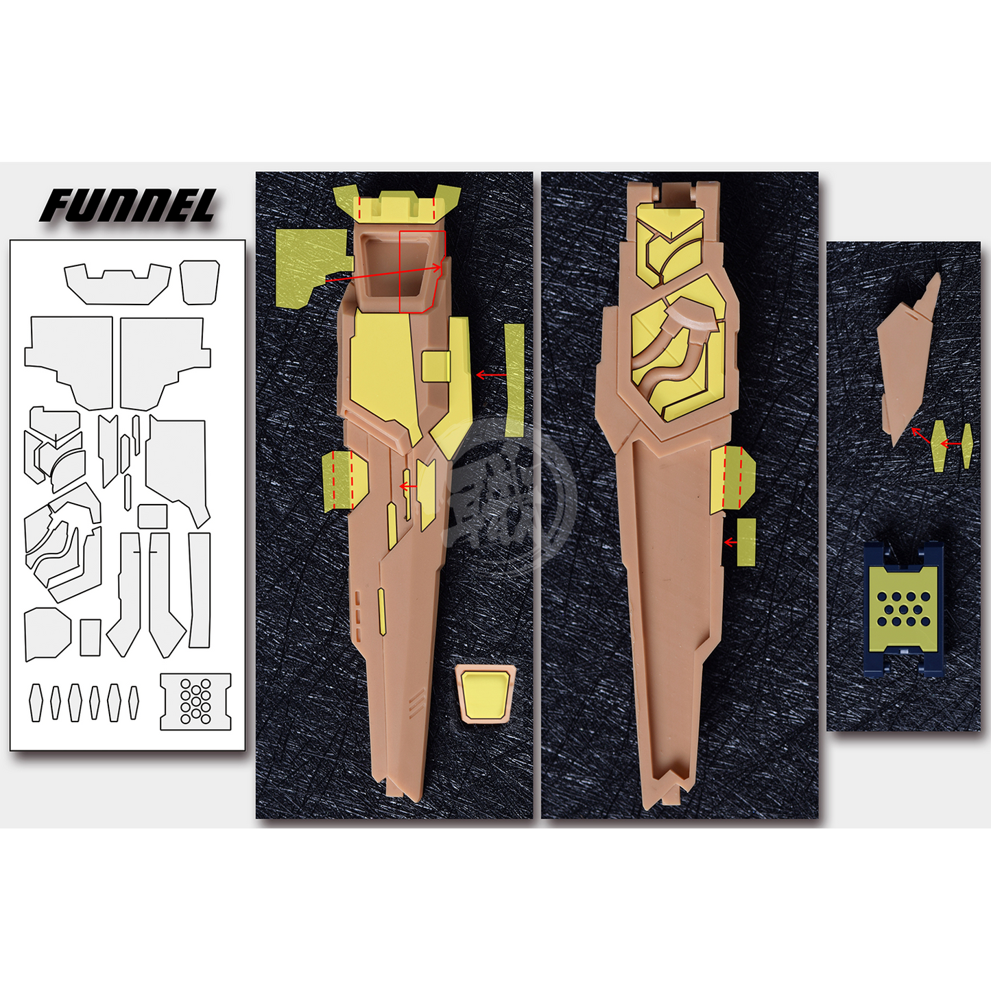 Pre-Cut Masking Tape for AOK Hi-Nu Resin Conversion Kit - ShokuninGunpla