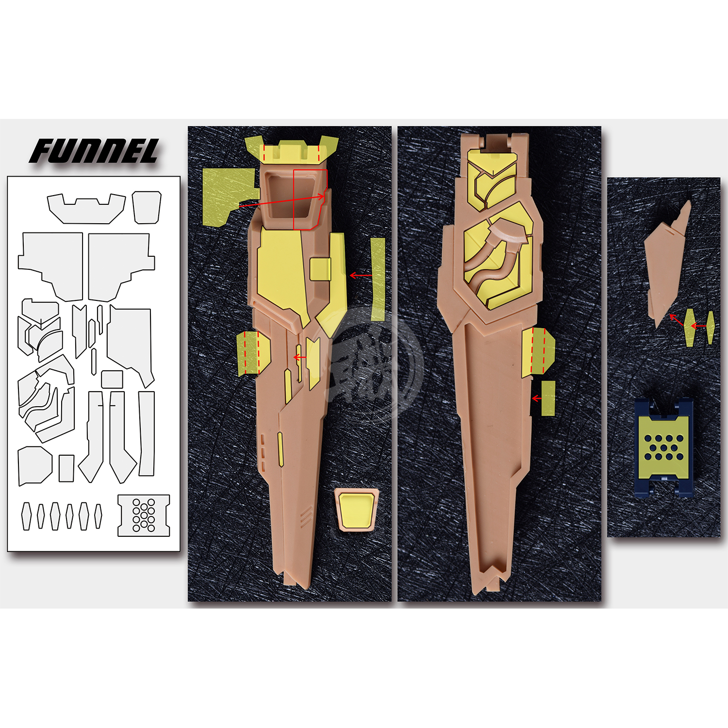 Pre-Cut Masking Tape for AOK Hi-Nu Resin Conversion Kit - ShokuninGunpla