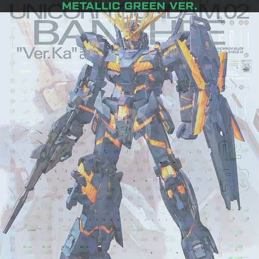 MG Unicorn Gundam Unit-02 Banshee Ver.Ka Waterslide Decals [Metallic Green Ver.] - ShokuninGunpla