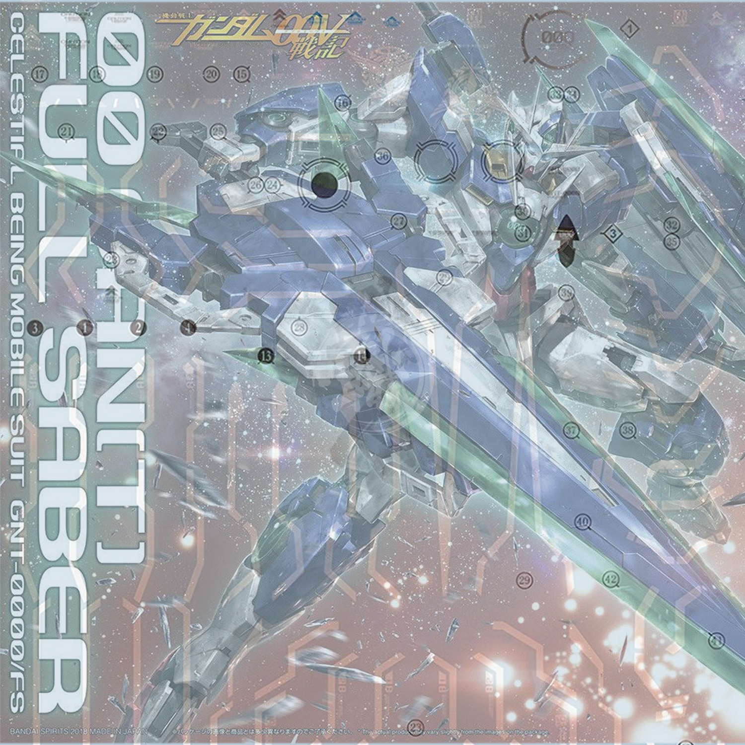 EVO Studio - MG Gundam OO Qan[T] Full Saber Waterslide Decals [Fluorescent] - ShokuninGunpla
