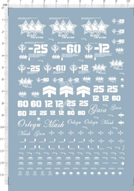 ShokuninGunpla Studio - Black Tri-Star Waterslide Decals - ShokuninGunpla