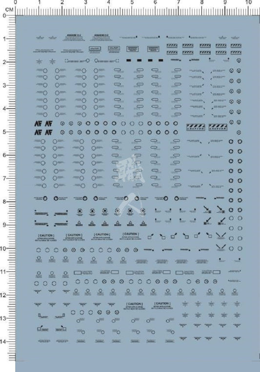 ShokuninGunpla Studio - Master Grade 1/100 Scale General Caution Sign Decals - ShokuninGunpla