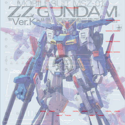 EVO Studio - MG ZZ Gundam Ver.Ka Waterslide Decals [Fluorescent] - ShokuninGunpla
