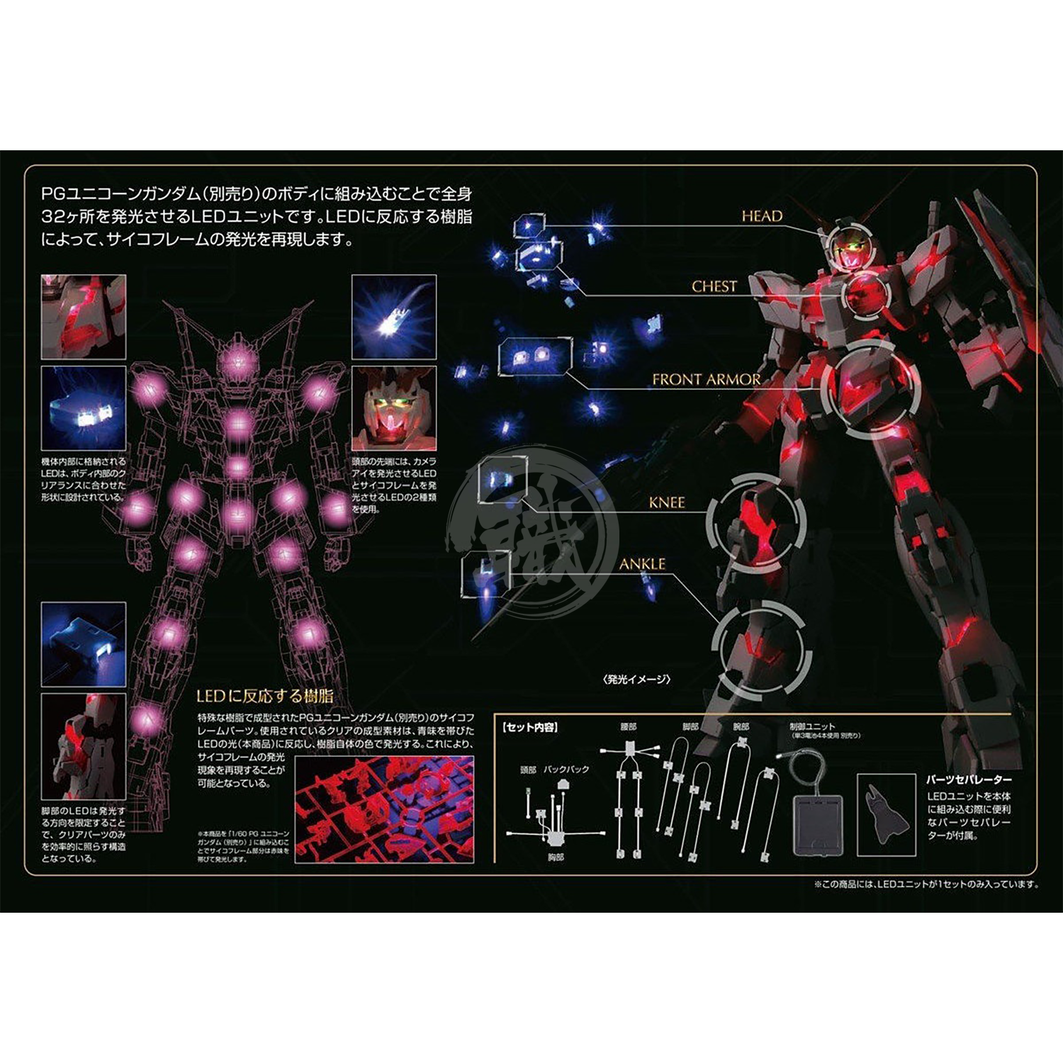 Bandai - PG Unicorn Gundam LED System - ShokuninGunpla
