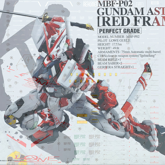 PG Gundam Astray Red Frame Water Slide Decals - ShokuninGunpla