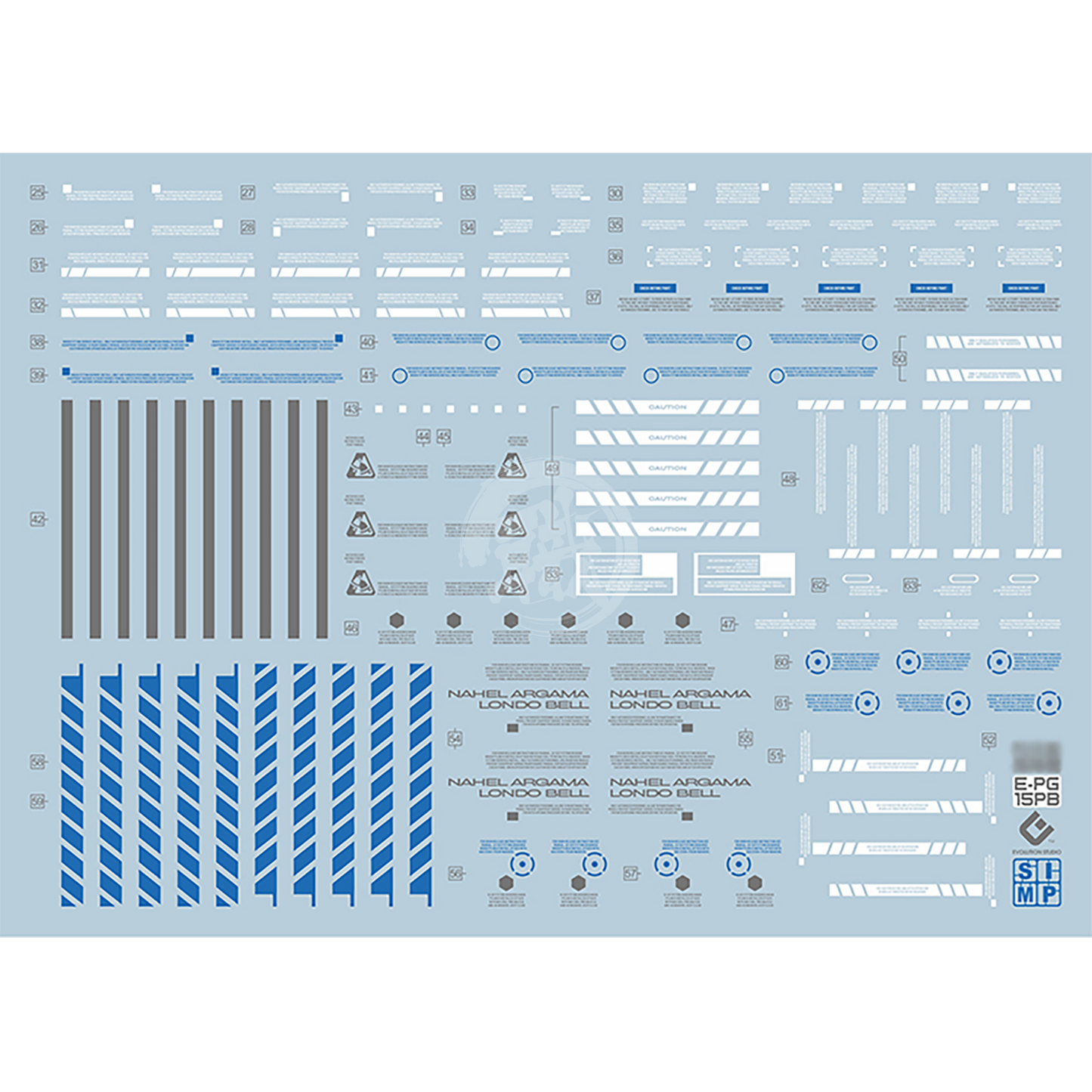 PG Unicorn Perfectibility Waterslide Decals [Blue Ver.] - ShokuninGunpla