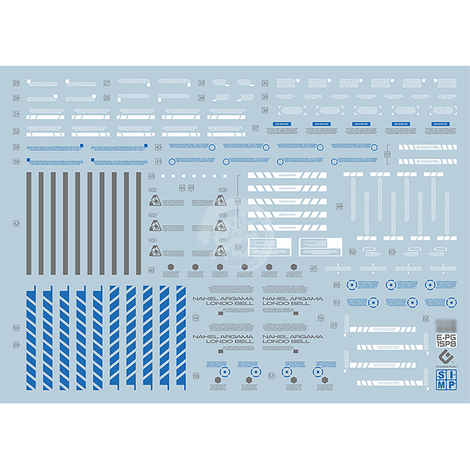 PG Unicorn Perfectibility Waterslide Decals [Blue Ver.] - ShokuninGunpla