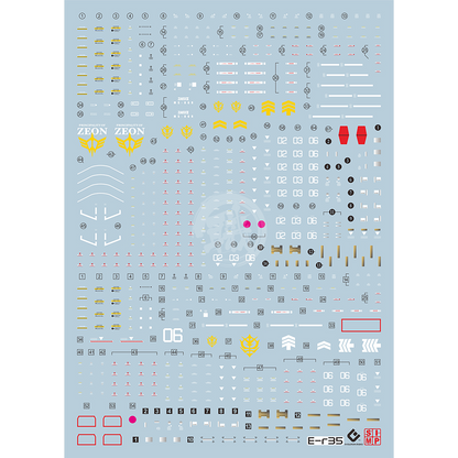 RG Zaku Minelayer/Black Tri-stars Waterslide Decals [Fluorescent] - ShokuninGunpla