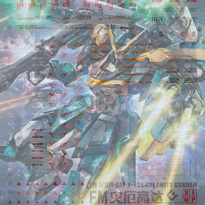 EVO Studio - Full Mechanics Calamity Gundam Waterslide Decals [Fluorescent] - ShokuninGunpla