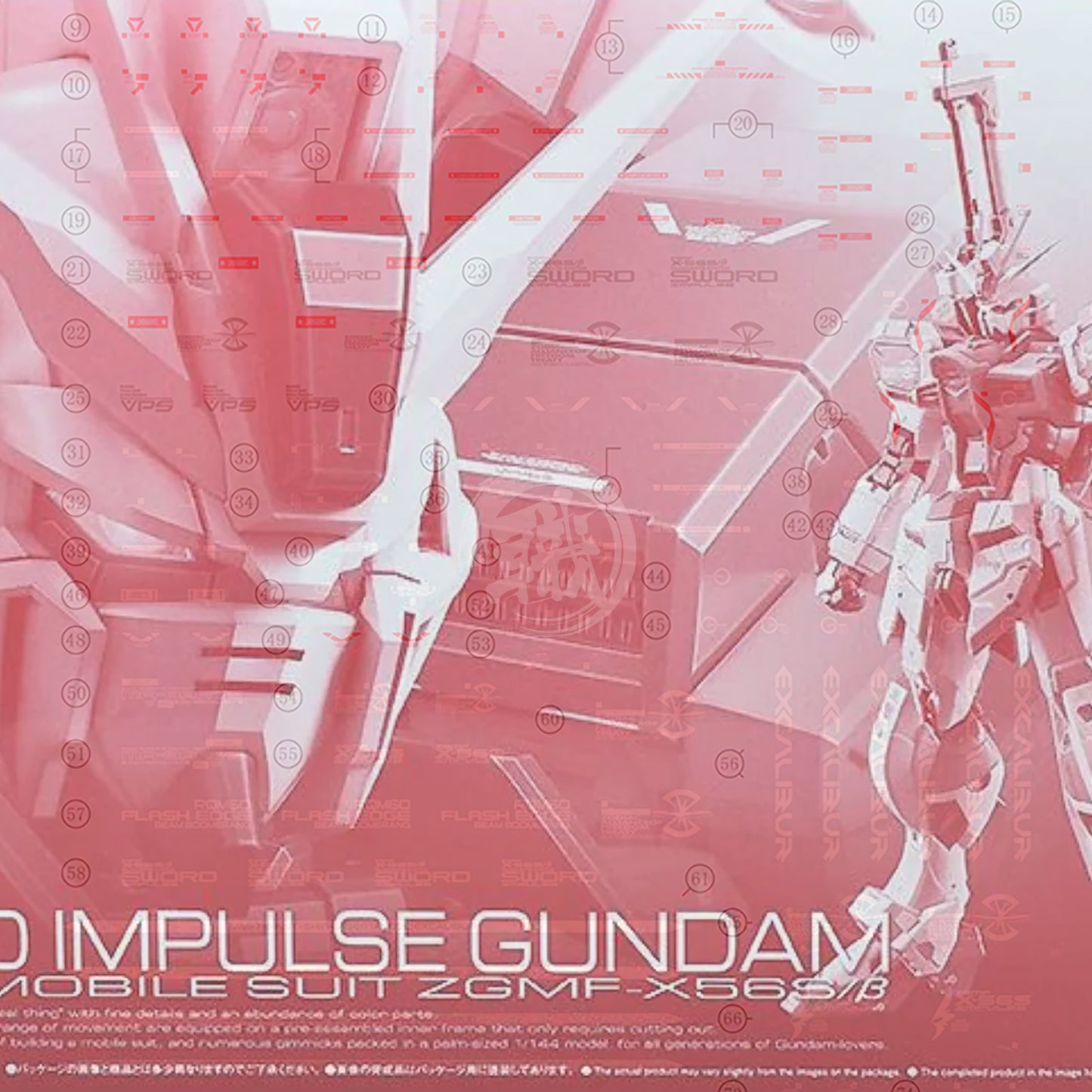 EVO Studio - RG Sword Impulse Gundam Waterslide Decals [Fluorescent] - ShokuninGunpla