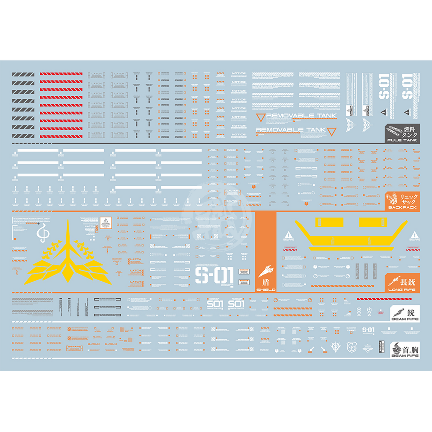 YJL Sazabi Waterslide Decals - ShokuninGunpla