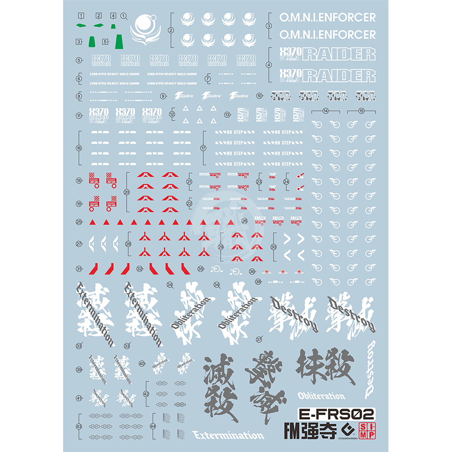 Full Mechanics Raider Gundam Waterslide Decals [UV] ShokuninGunpla