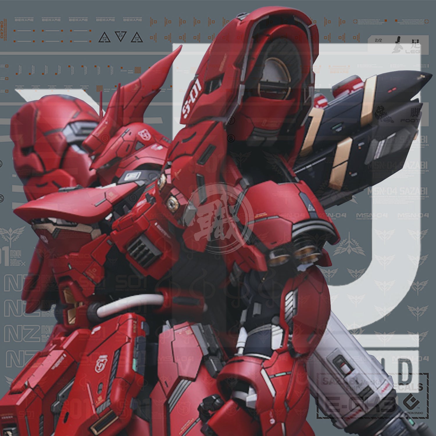 YJL Sazabi Waterslide Decals - ShokuninGunpla