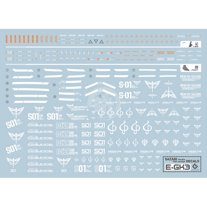 YJL Sazabi Waterslide Decals - ShokuninGunpla