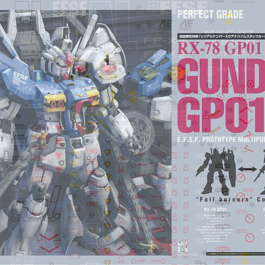 PG RX-78 Gundam GP-01/FB Waterslide Decals [Fluorescent] - ShokuninGunpla