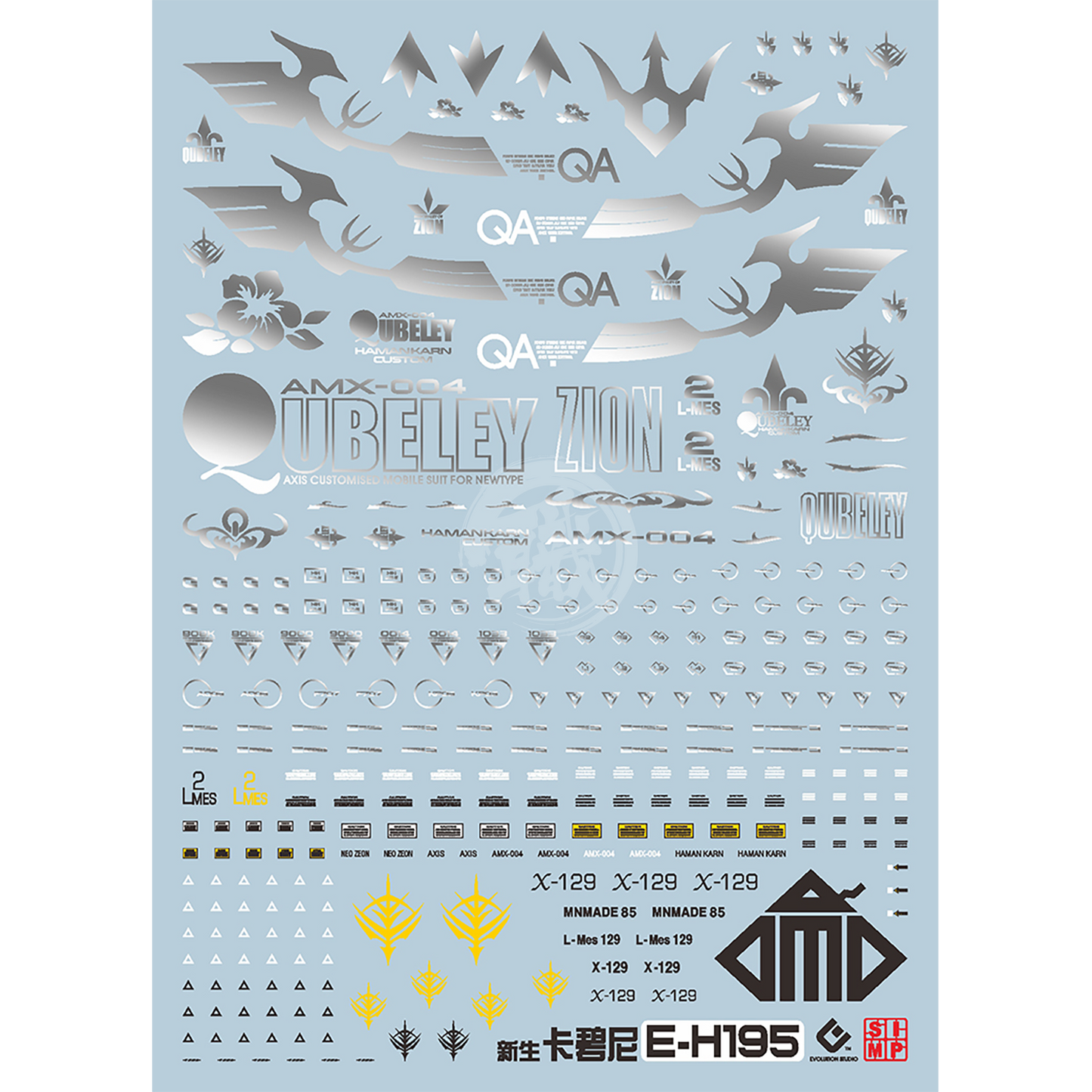 HG Qubeley Waterslide Decals - ShokuninGunpla