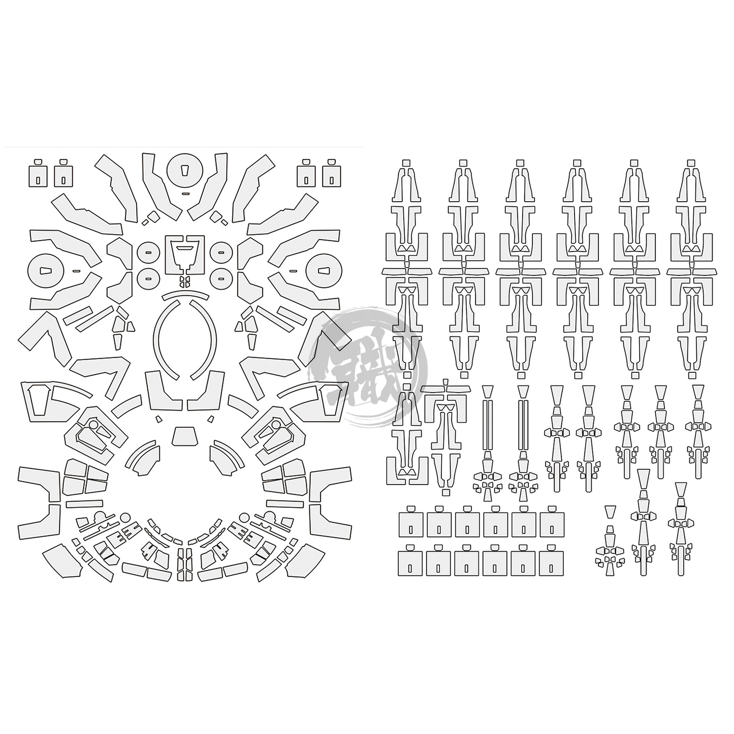 Pre-Cut Masking Tape for MG Providence Backpack - ShokuninGunpla