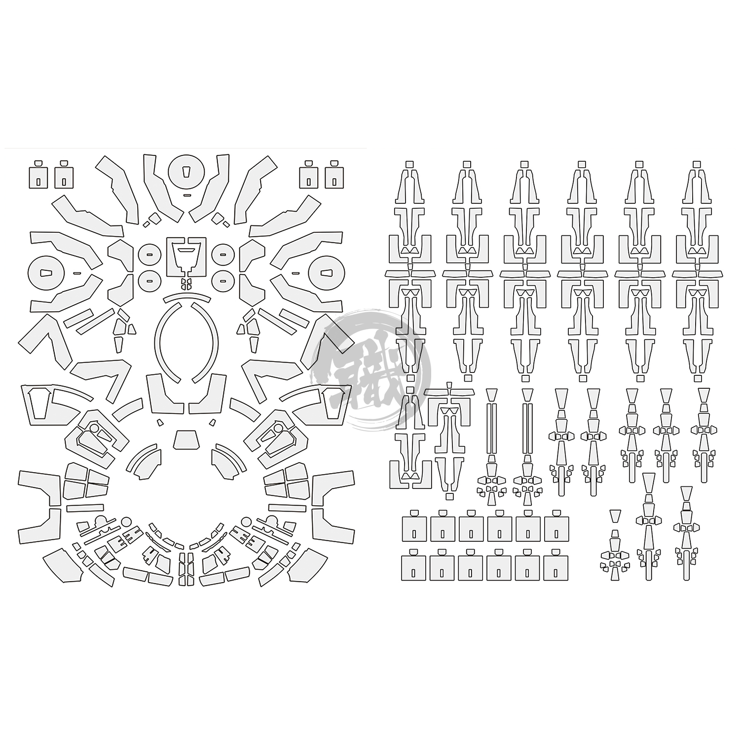 Pre-Cut Masking Tape for MG Providence Backpack - ShokuninGunpla