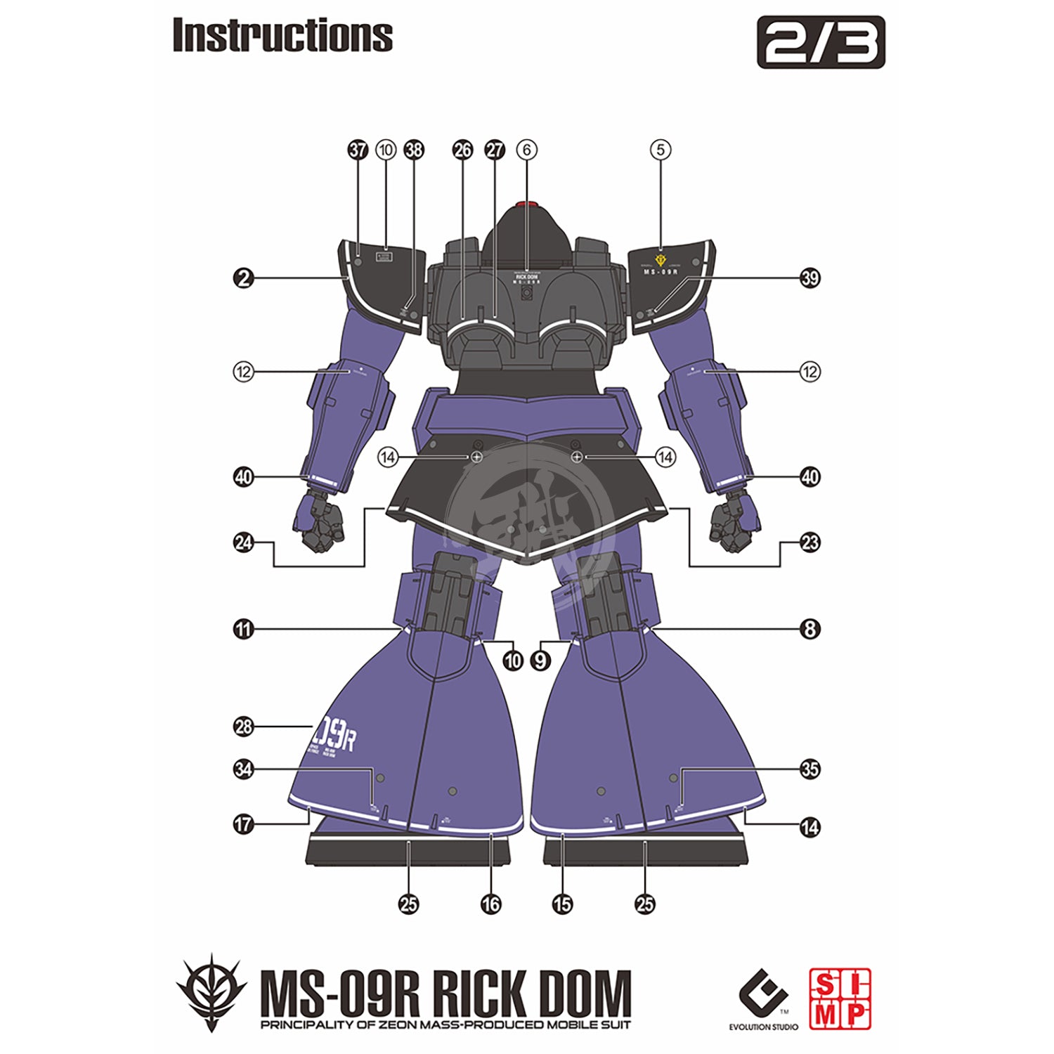 MG Rick Dom Waterslide Decals [Fluorescent] - ShokuninGunpla