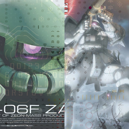 RG Zaku II / Zaku II White Ogre Waterslide Decals [Fluorescent] - ShokuninGunpla