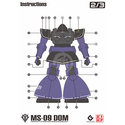 MG Dom Waterslide Decals [Fluorescent] - ShokuninGunpla