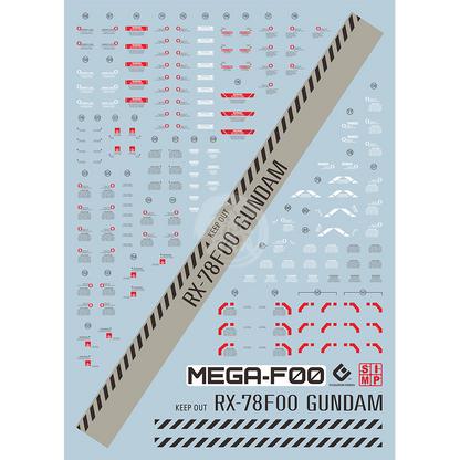 Megasize RX-78F00 Gundam [Yokohama Doc] Waterslide Decals [Fluorescent] - ShokuninGunpla