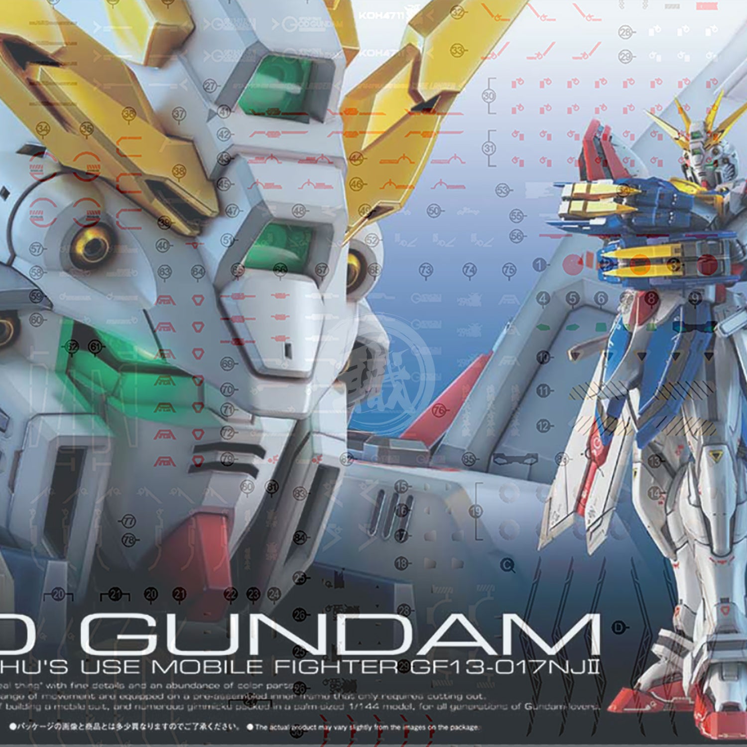 RG God Gundam Waterslide Decals [UV] ShokuninGunpla