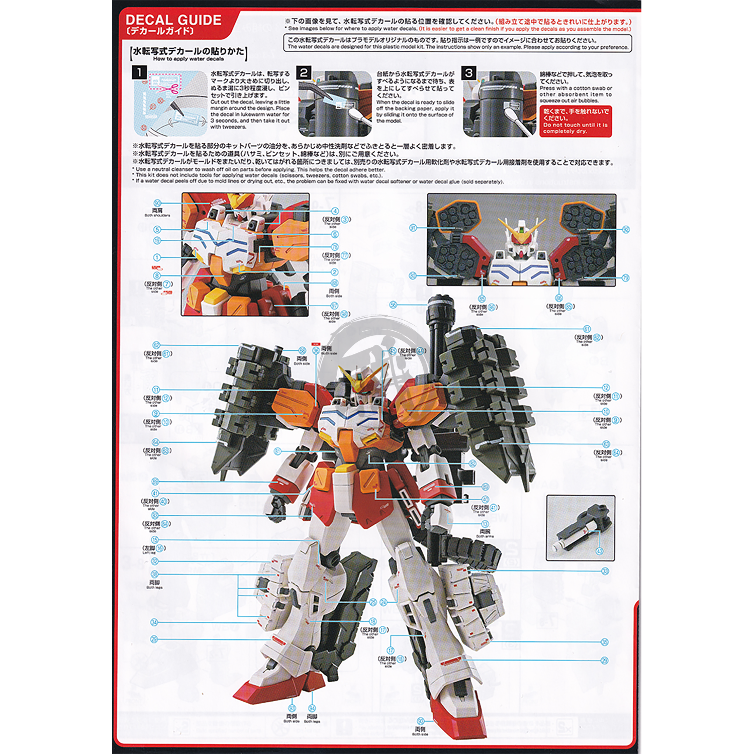 EVO Studio - MG Gundam Heavyarms EW [Igel Unit] Waterslide Decals [Fluorescent] - ShokuninGunpla