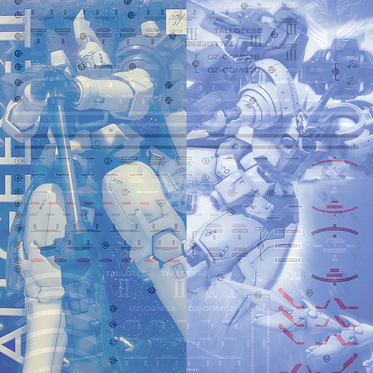 MG Tallgeese II&III Waterslide Decals [Fluorescent] - ShokuninGunpla