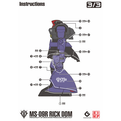 MG Rick Dom Waterslide Decals [Fluorescent] - ShokuninGunpla