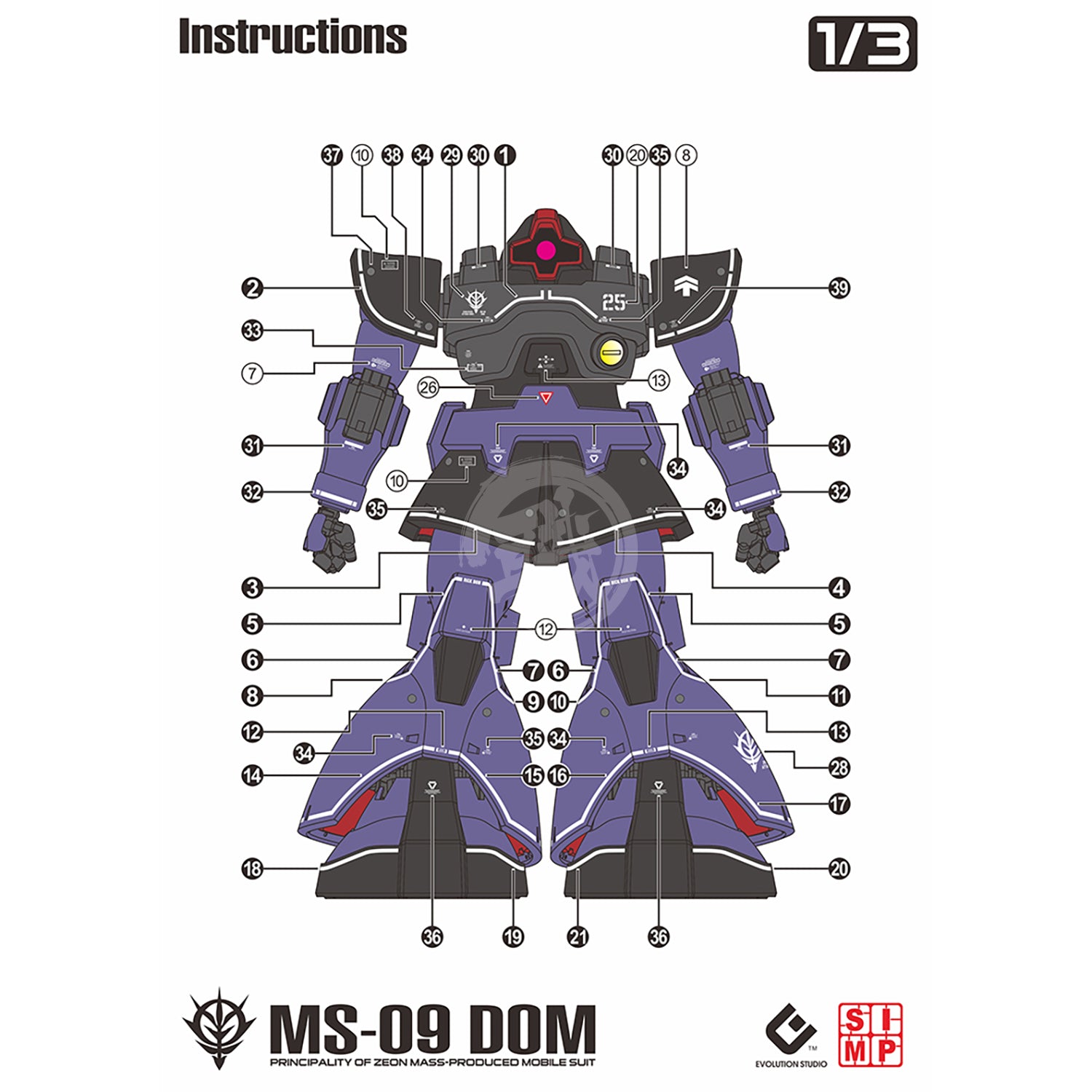 MG Dom Waterslide Decals [Fluorescent] - ShokuninGunpla