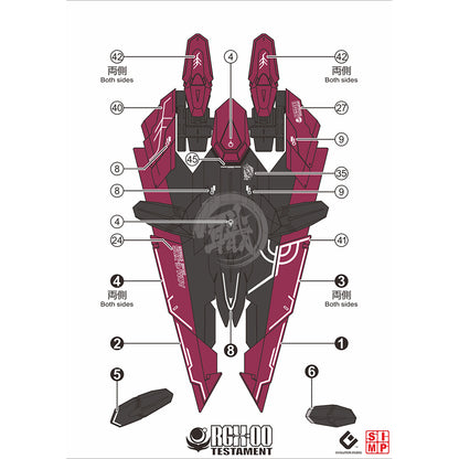 MG Testament Gundam Waterslide Decals [Fluorescent] - ShokuninGunpla