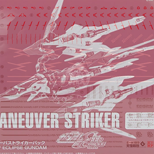 MG Maneuver Striker for Eclipse Gundam Waterslide Decals [Fluorescent] - ShokuninGunpla