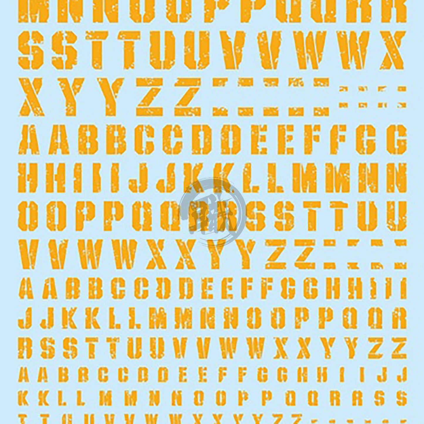 Chipping Decals Alphabet A1 [Orange Yellow] - ShokuninGunpla