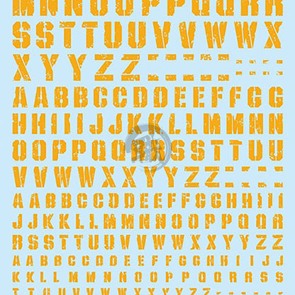 Chipping Decals Alphabet A1 [Orange Yellow] - ShokuninGunpla