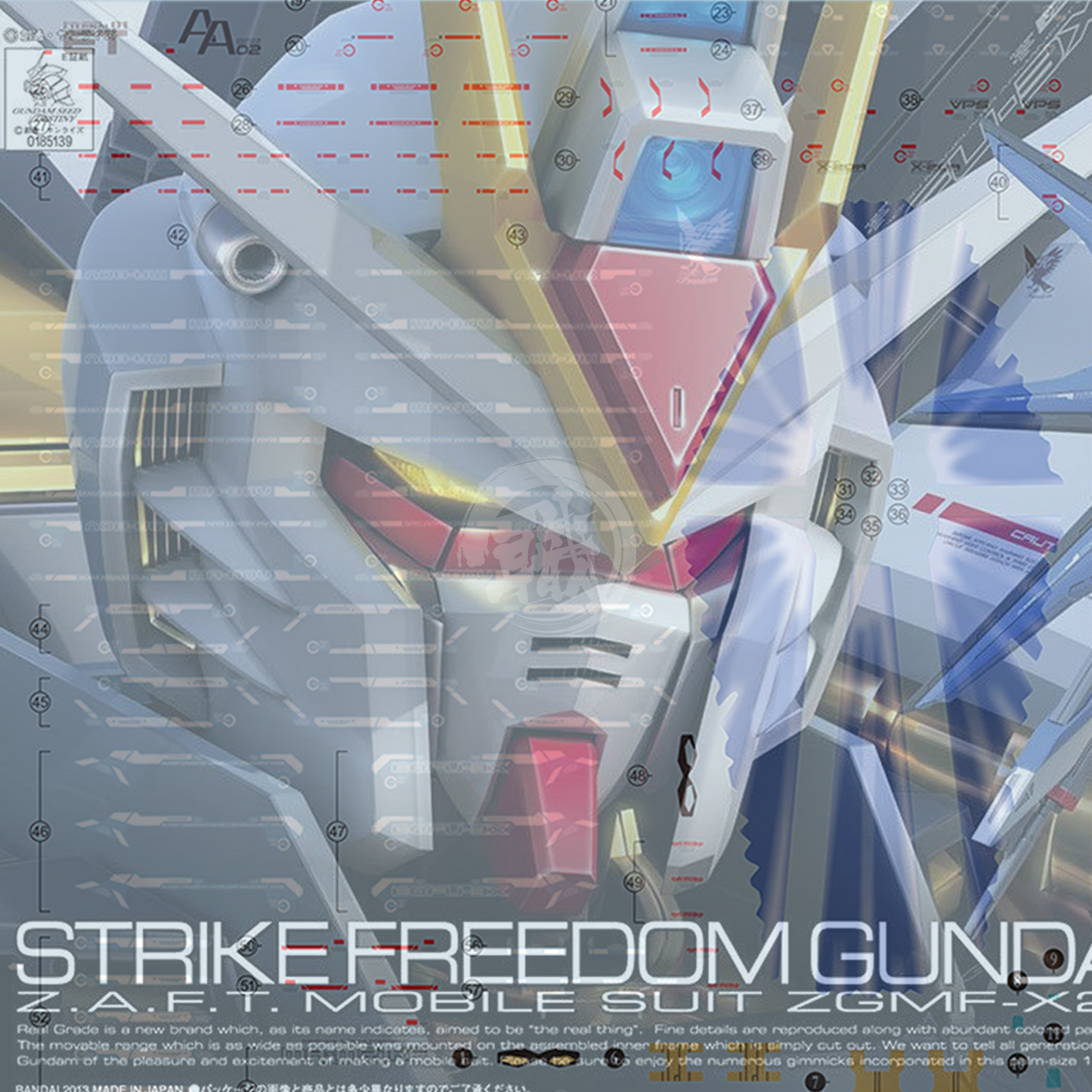 RG Strike Freedom Gundam Waterslide Decals [Fluorescent] - ShokuninGunpla
